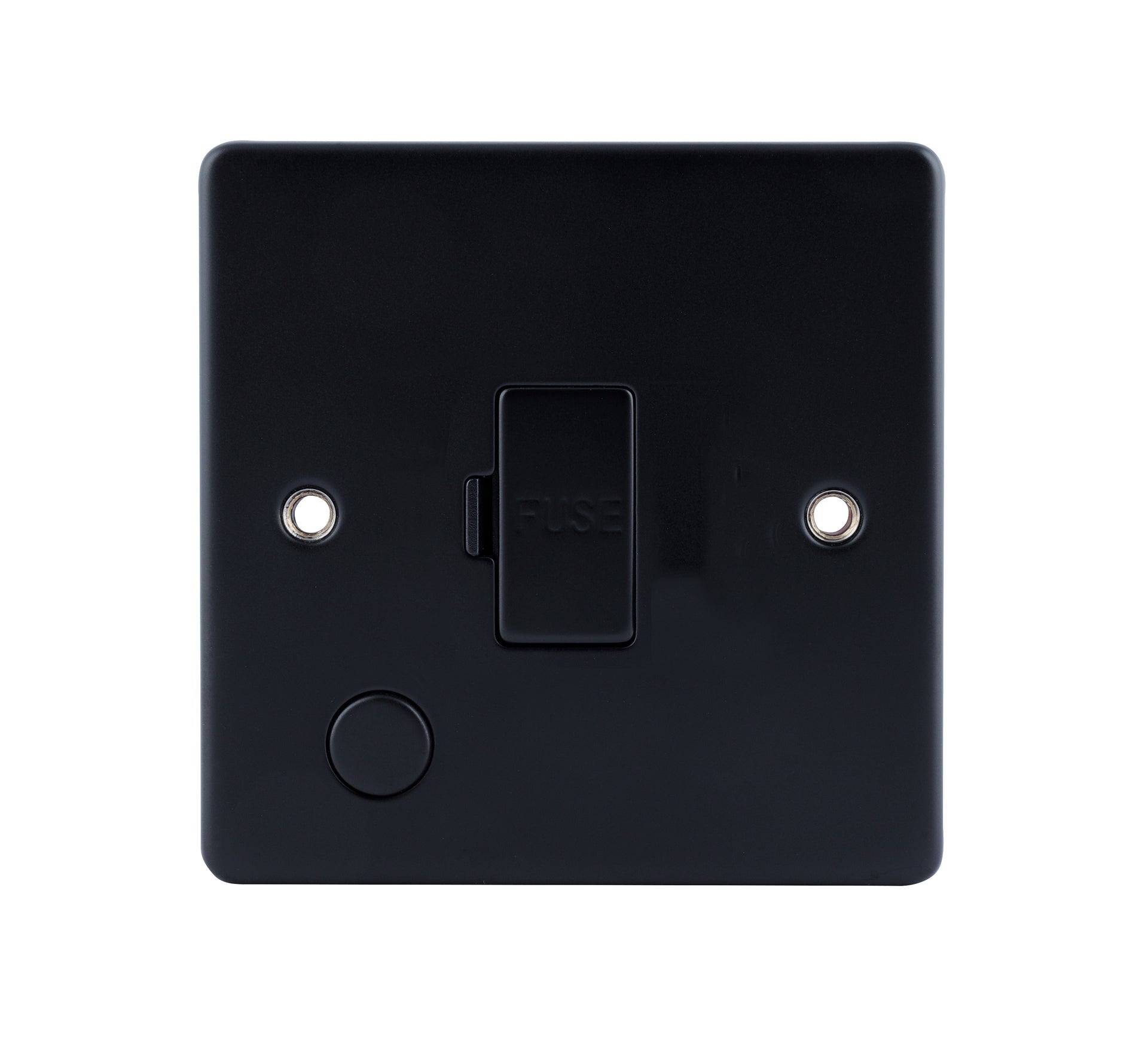 D-FS13F-MBM 13A Fused Spur Metal Insert with Flex Outlet Metal Inset Matt Black